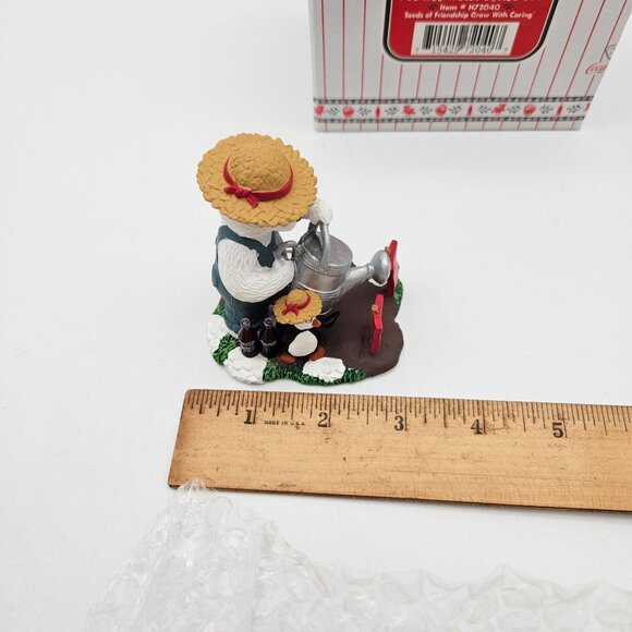 Coca Cola Polar Bear Cubs Figurine Penguin Gardening Planting Seeds Friendship - Picture 8 of 8
